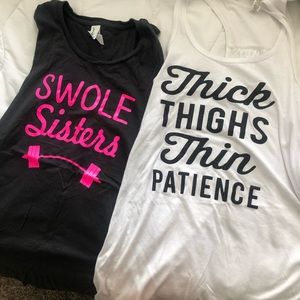 Two medium workout tanks!